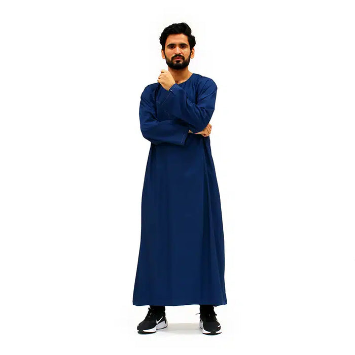 Omani Light Weight Navy Thobe 965-02