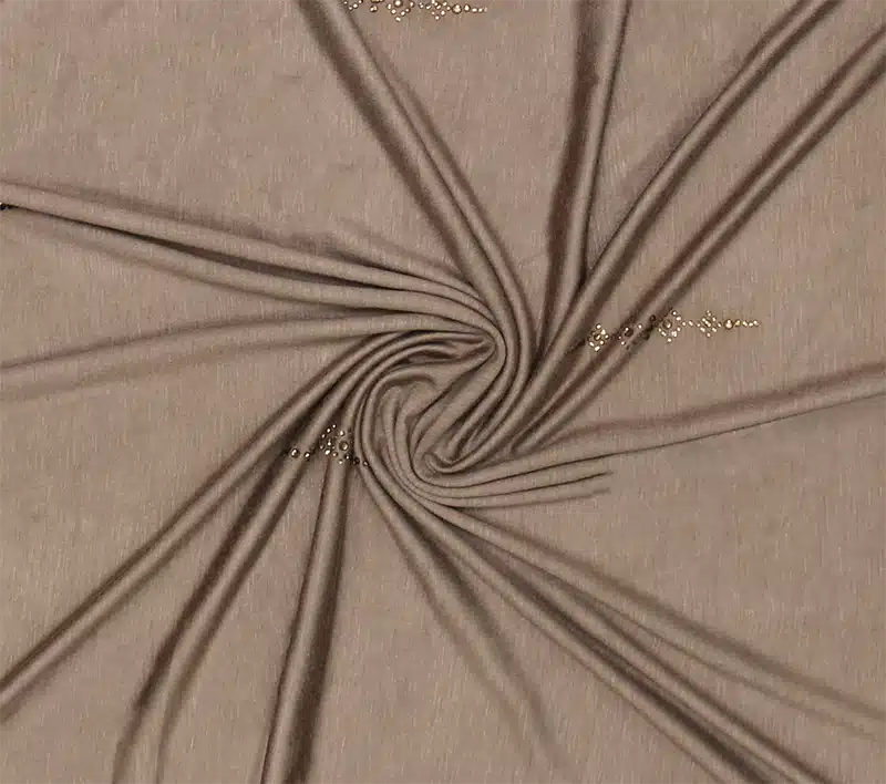 Embellishment Jersey Light Brown Hijab