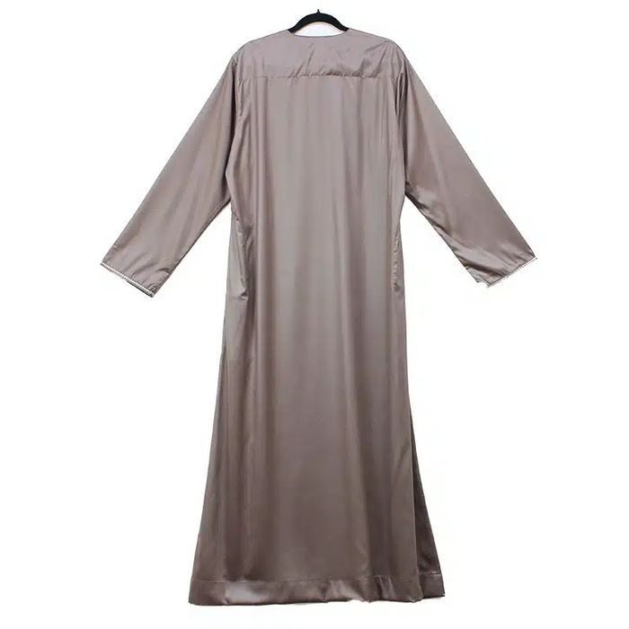 Omani Satin Tasseled  Brown Thobe ASM-K44-7
