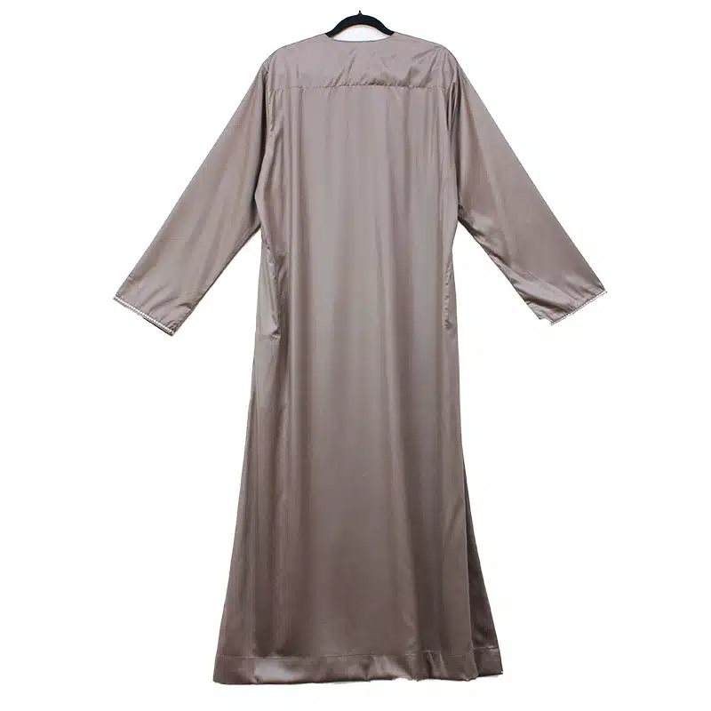 Omani Satin Tasseled  Brown Thobe ASM-K44-7