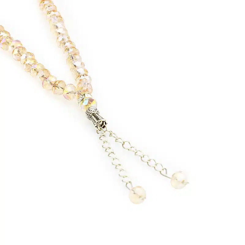 100 Bead Light Pink Crystal Tasbih