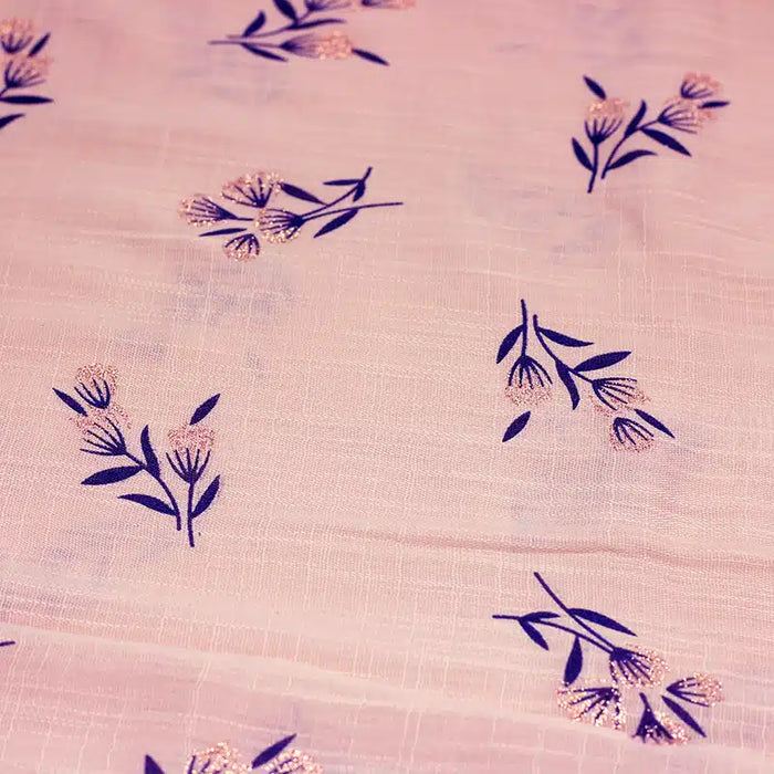 Shimmer Printed Cotton Cream Hijab