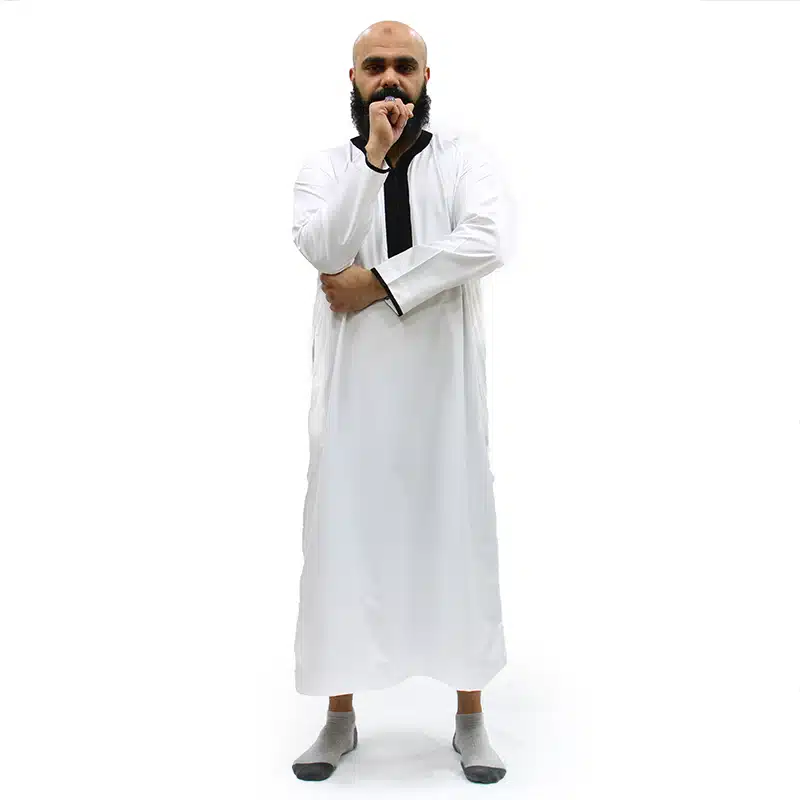 Moroccan White & Black 1515 Thobe
