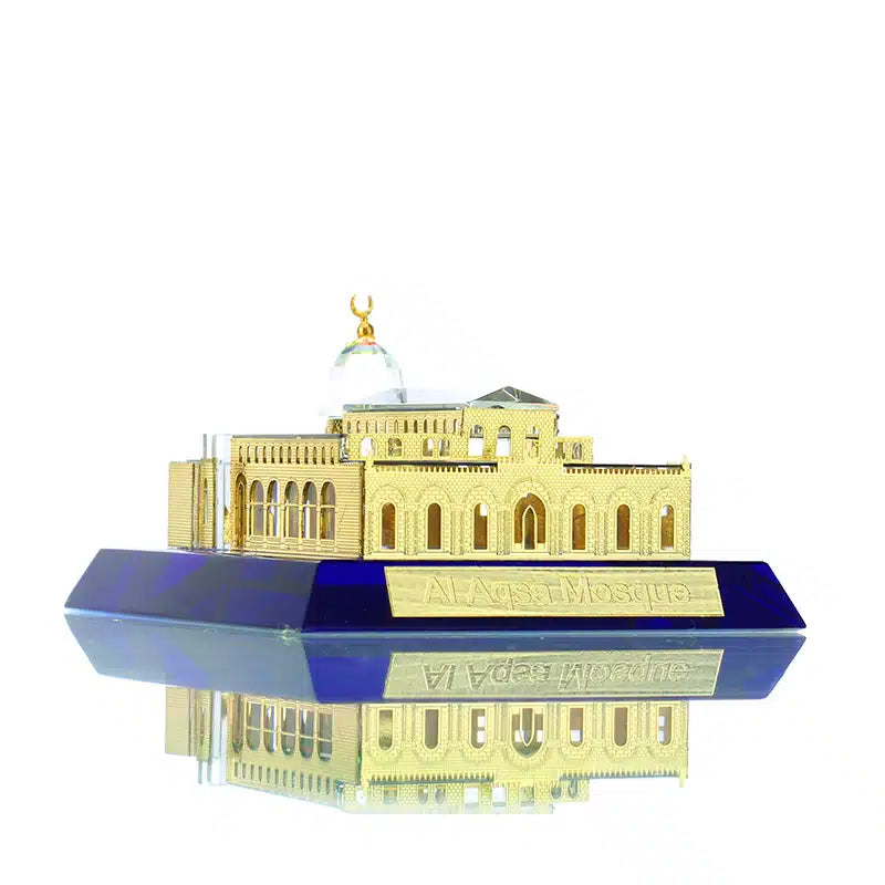 Minature Gold & Blue Masjid Al Aqsa Model J423S