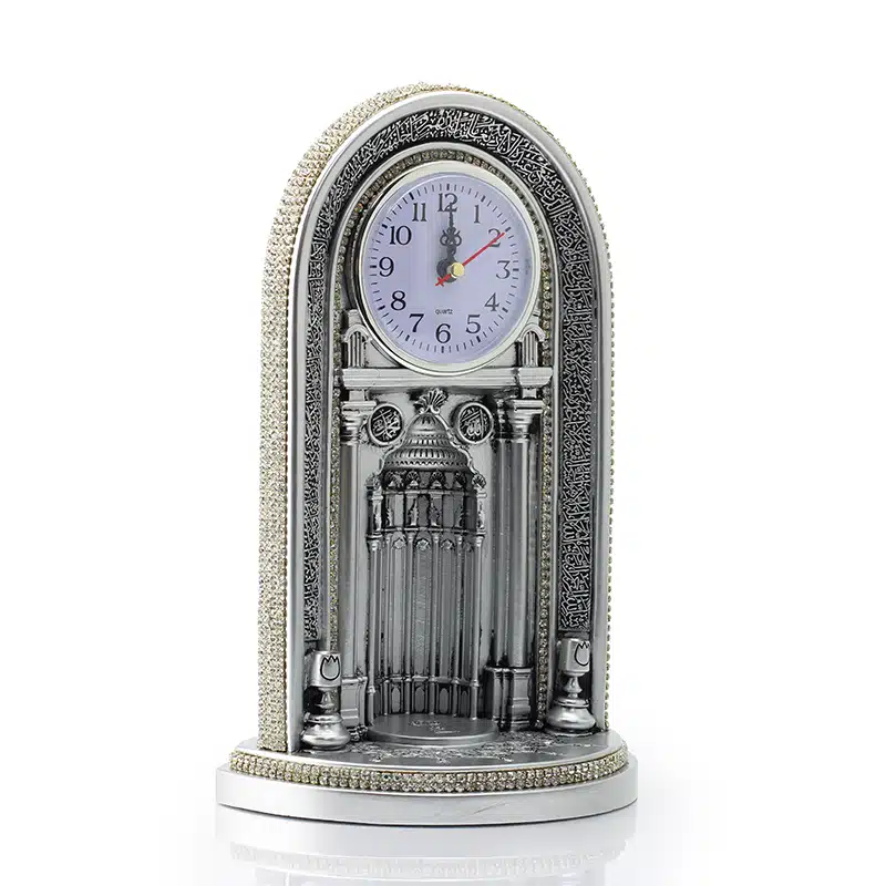 Curved Clock Silver (3386)