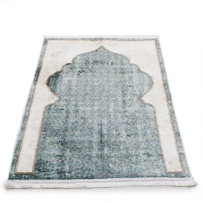 Thick Cotton Two Tone Intricate Bordered Prayer Mat HDJ4967-00