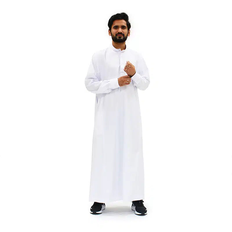 Men's Collared White Thobe 477