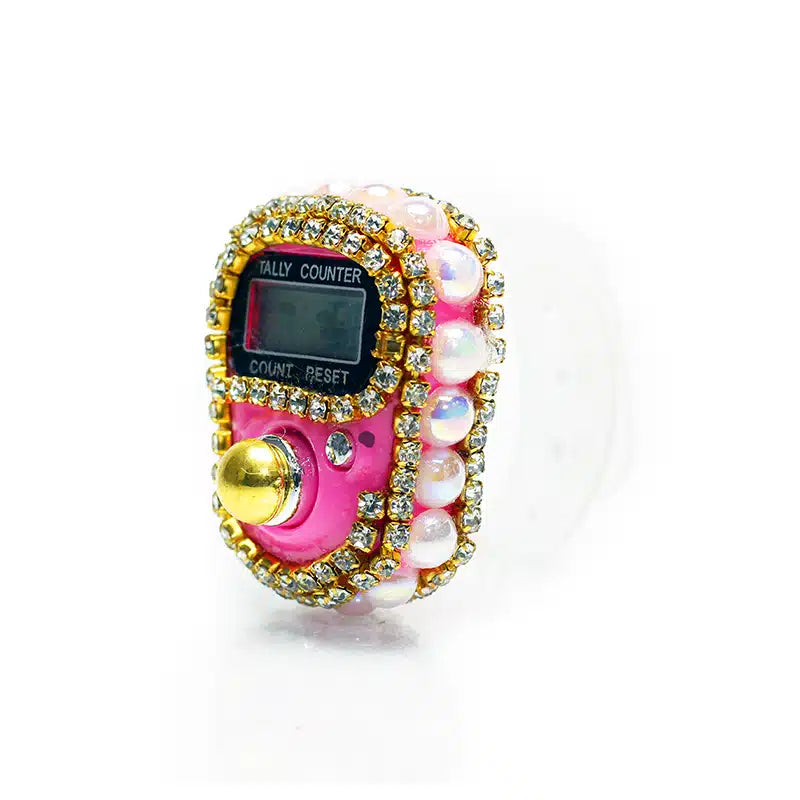 Crusted Finger Tasbih Dark Pink