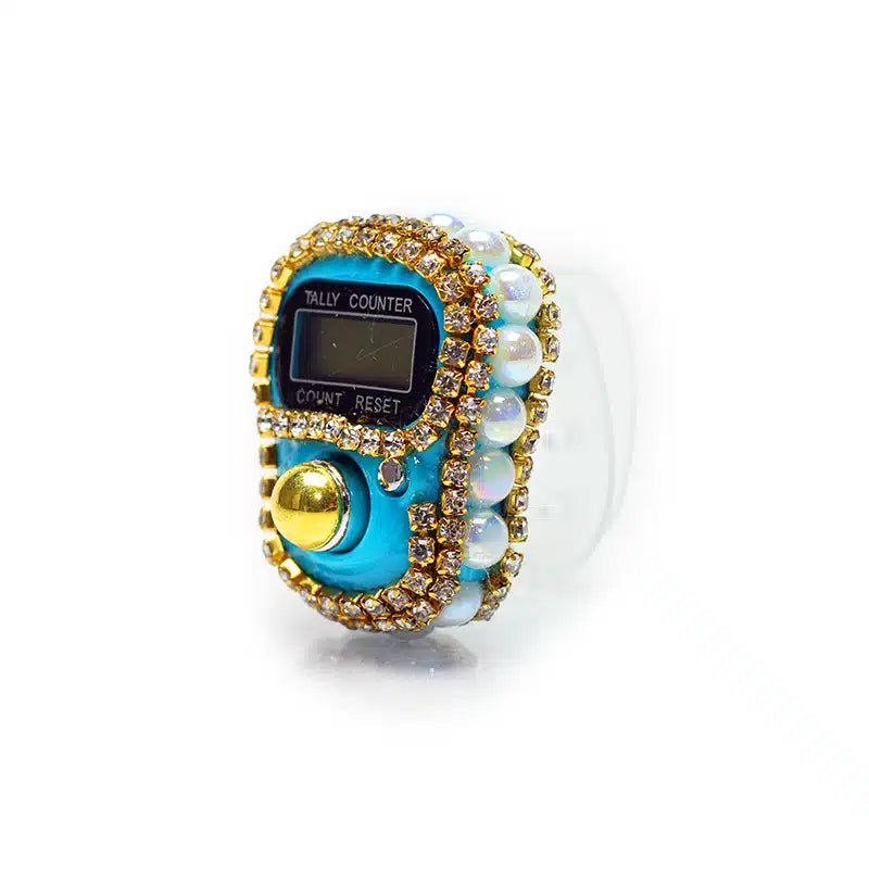 Crusted Finger Tasbih Baby Blue