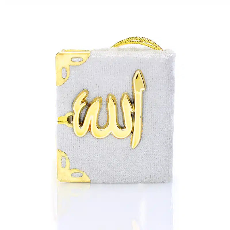 Quran Hanger White With Gold Accent