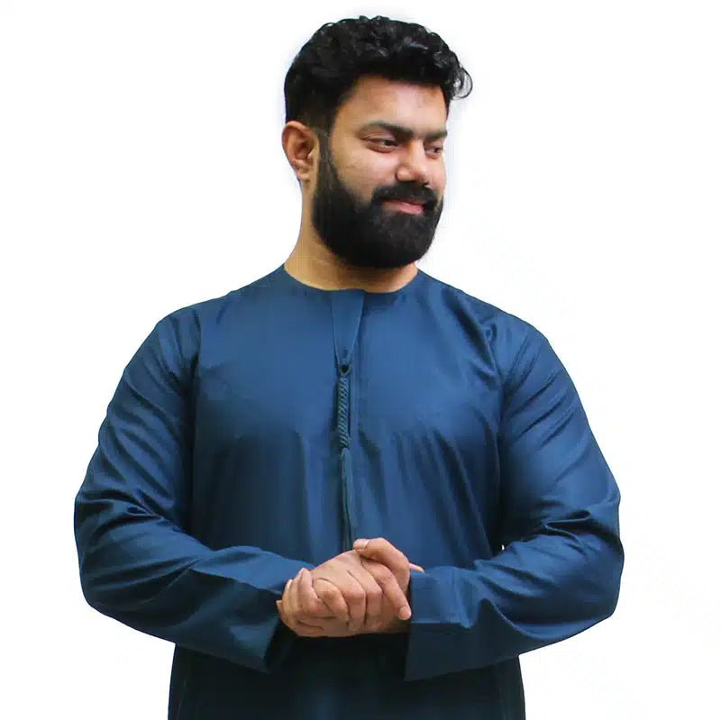 Omani Tassel Navy Thobe