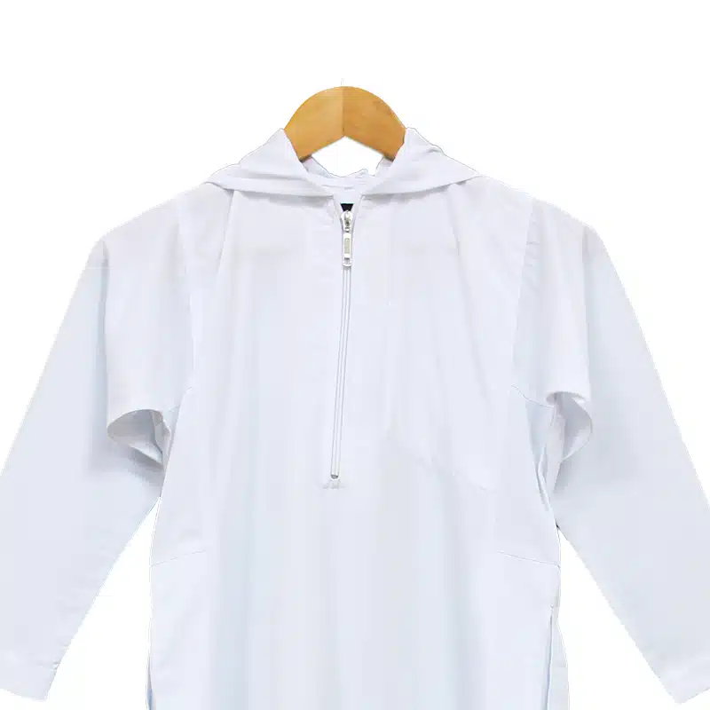 Boys White Hooded ASB93 Thobe