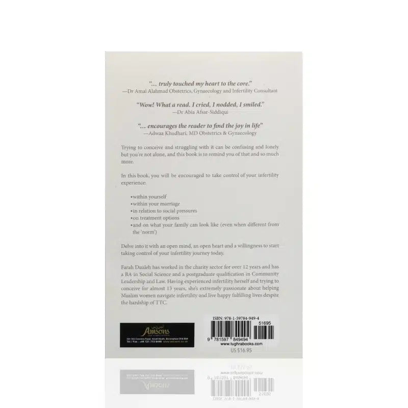 TAKING CONTROL A MUSLIM WOMAN'S GUIDE TO SURVIVING INFERTILITY