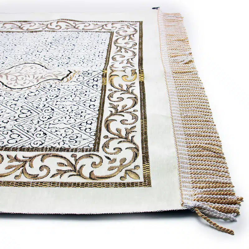 Beige And Brown Design Prayer Mat