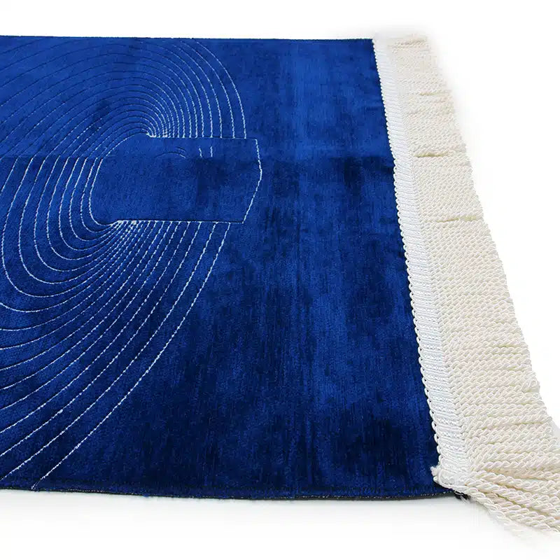 Blue Kaaba Art Prayer Mat