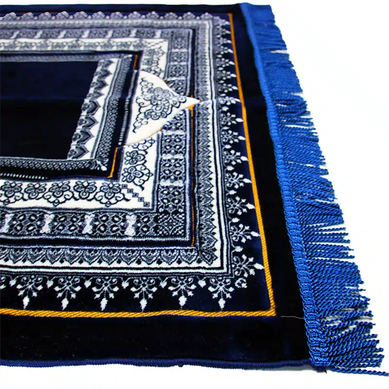 Double Plus Secc Blue And White Pattern Prayer Mat