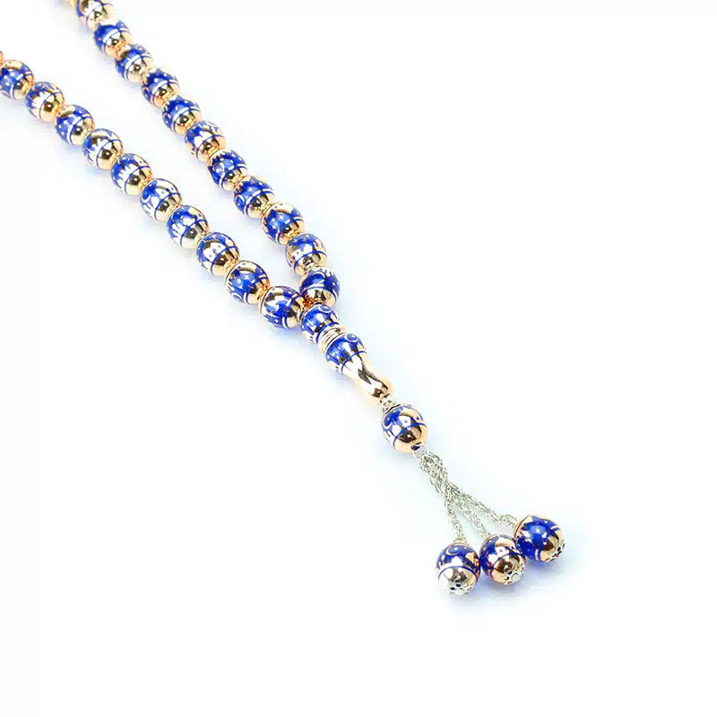 Two Tone Blue And Gold Tasbih (603)