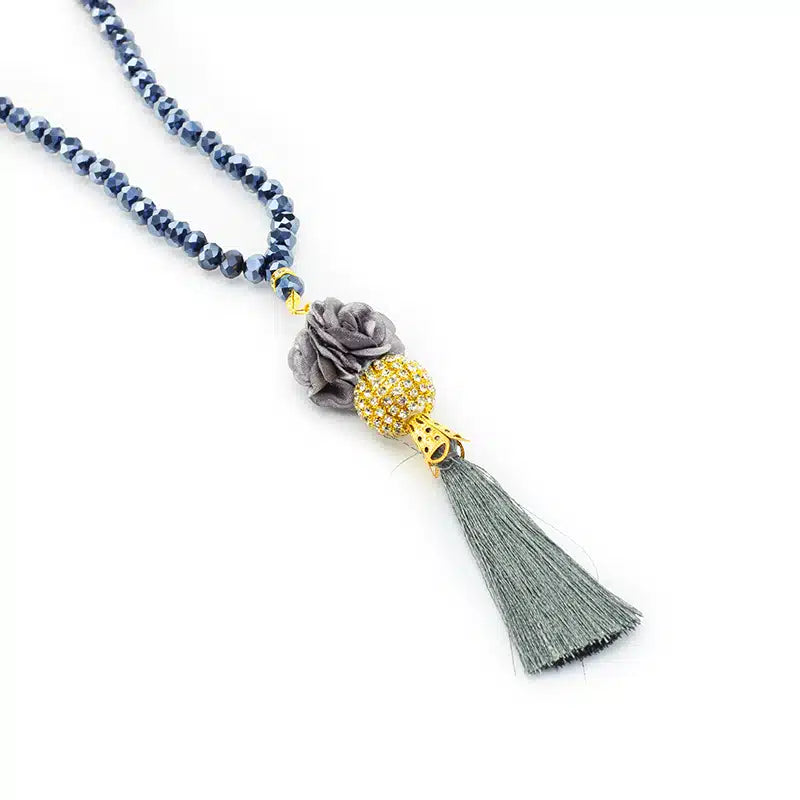 Dark Grey Crystal Tasbih (129)