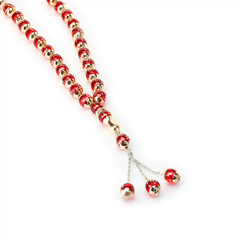 Two Tone Gold And Red Tasbih (601)
