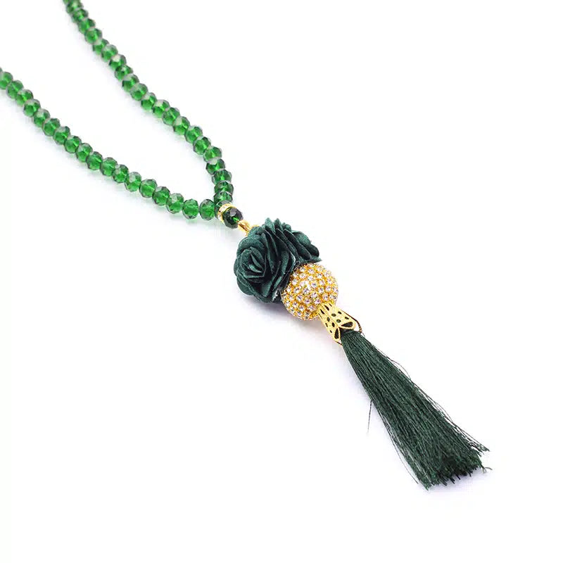 Dark Green Crystal Tasbih (131)