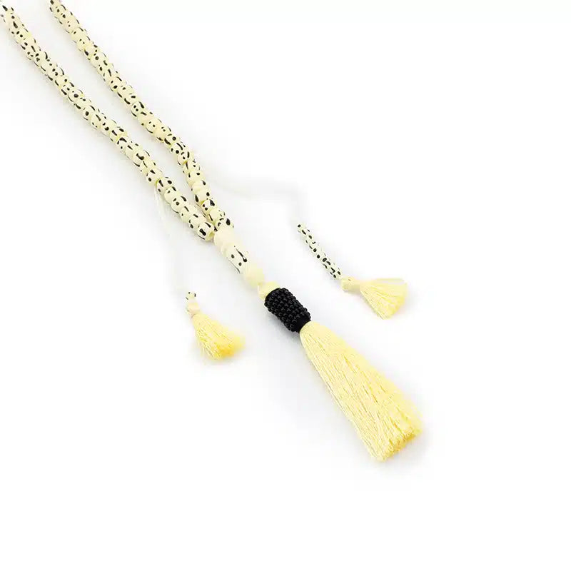 Cream Tasselled Camel Bone Tasbih (130)