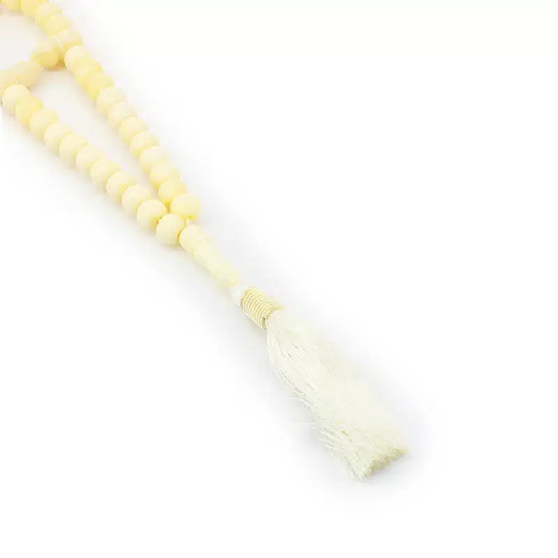 Light Cream Tasseled Camel Bone Tasbih (140)