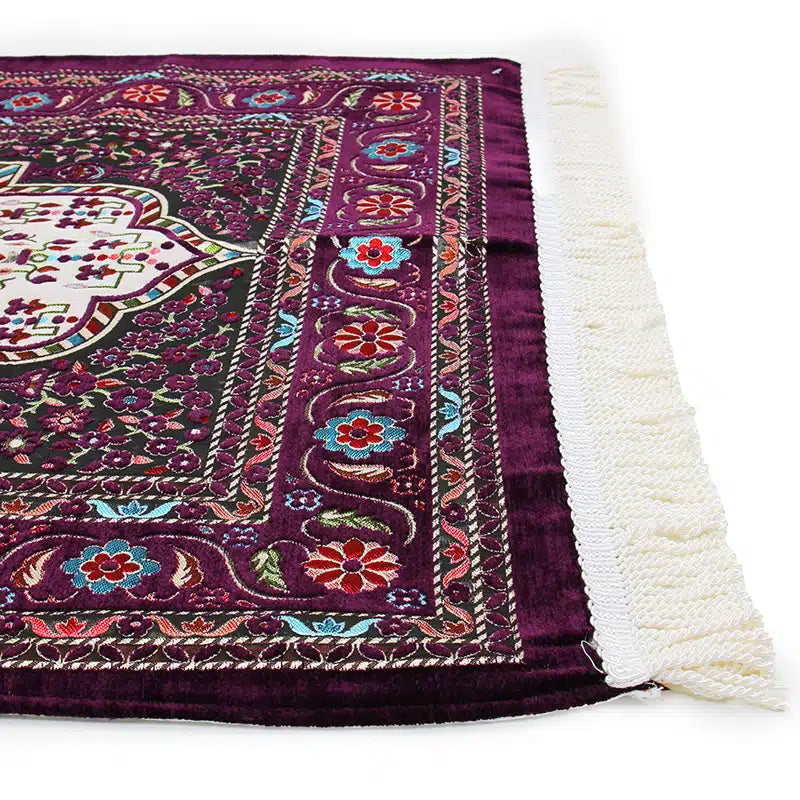 Purple Traditional Design Prayer Mat