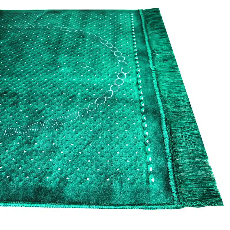 Plus Secc Emerald Green With White Pattern  Prayer Mat