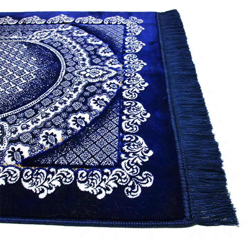 Plus Star Navy Blue With White Pattern Prayer Mat