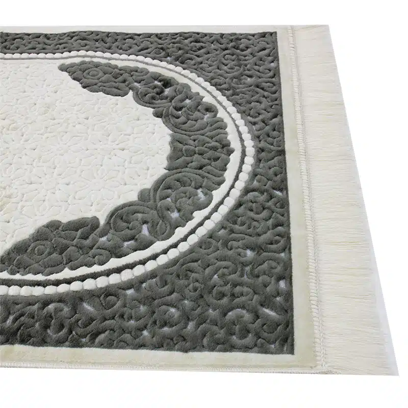 Sina Secc Grey And White Prayer Mat