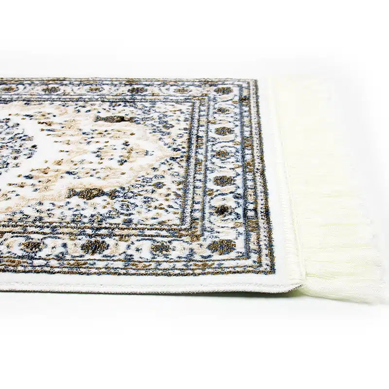 Kids White Multi Design Prayer Mat