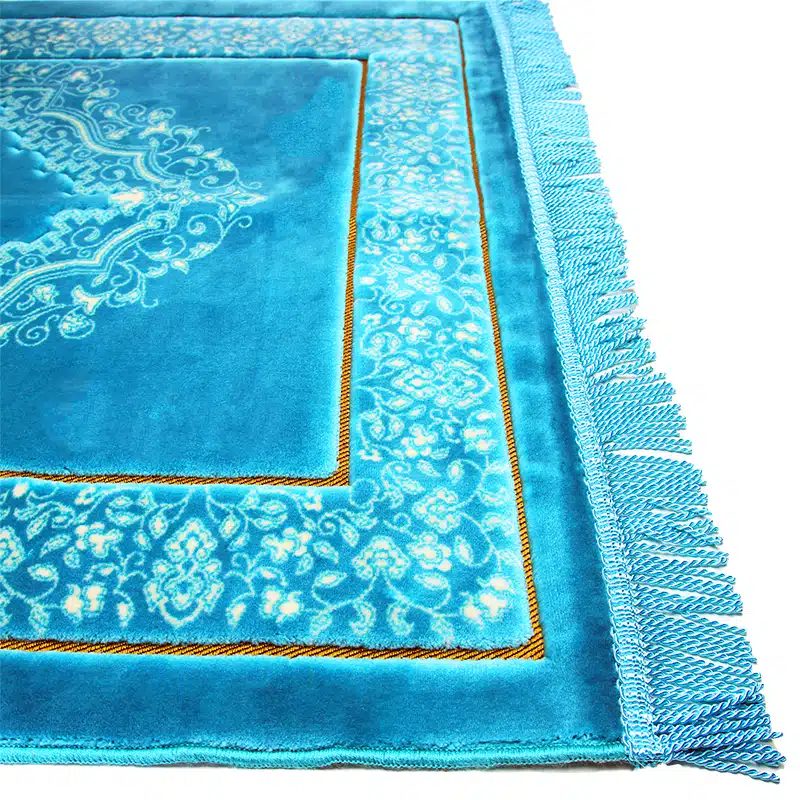 Double Plus Secc Turquoise And White Pattern Prayer Mat
