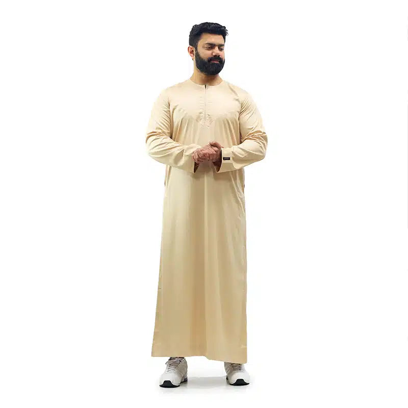 Omani Satin Beige Thobe ASM-K14 9
