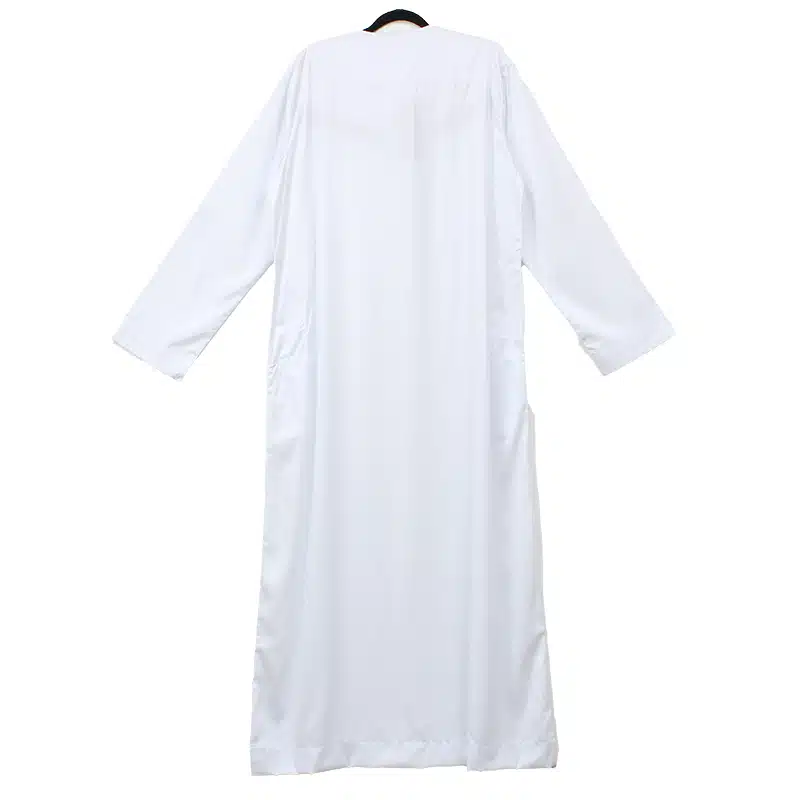 Omani Satin Tasseled White Designer Thobe