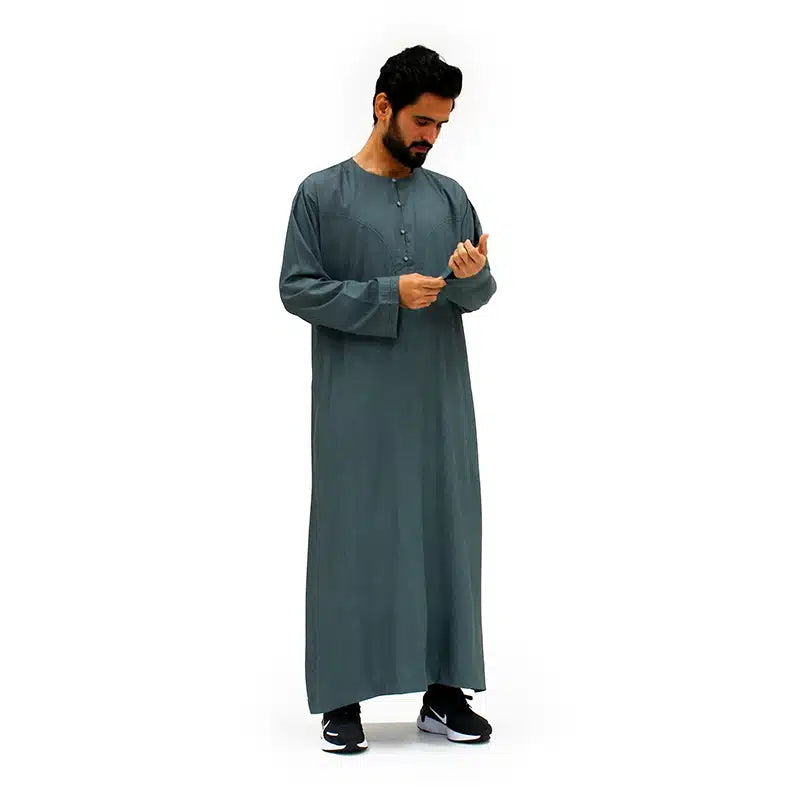 Omani Light Weight Grey Thobe 965-03