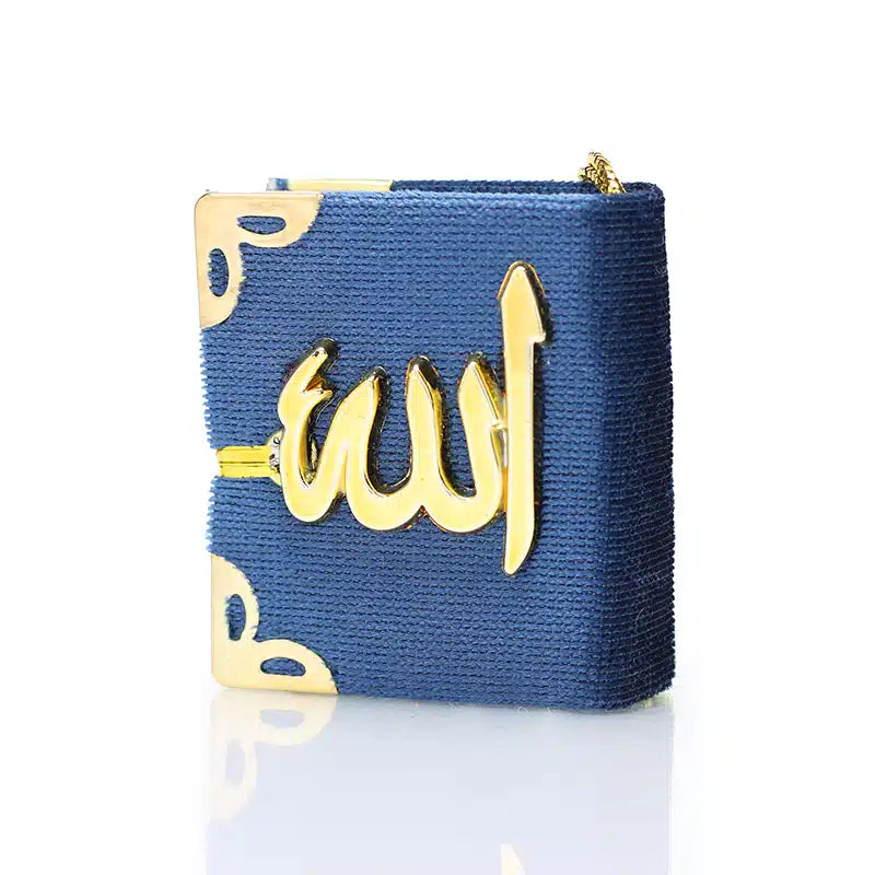 Quran Hanger Blue With Gold Accent