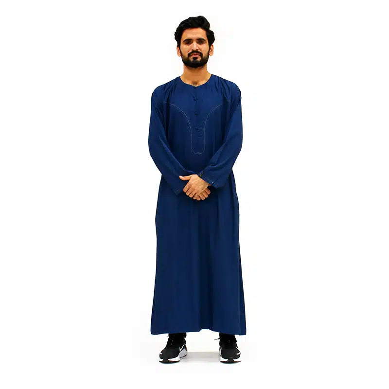 Omani Light Weight Navy Thobe 965-02