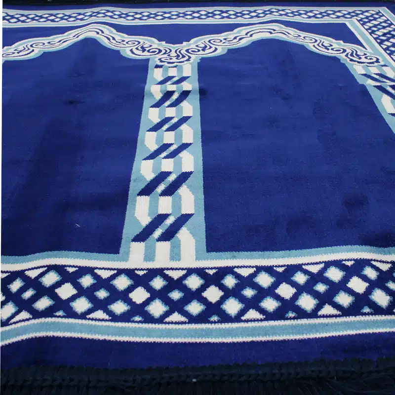 Five People Blue & White Prayer Mat
