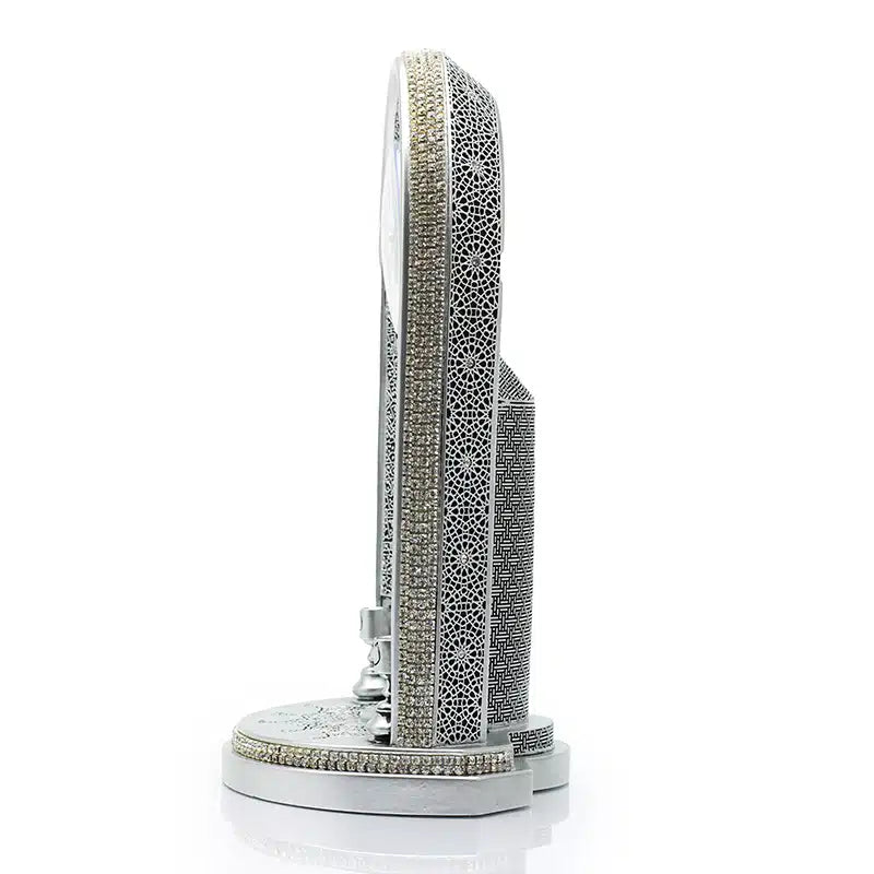 Curved Clock Silver (3386)