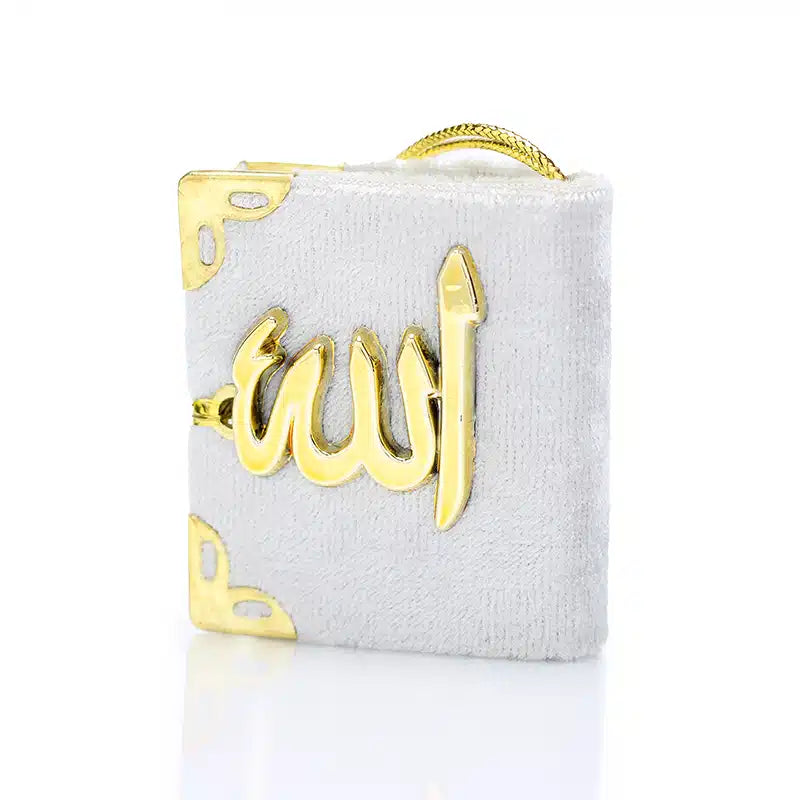 Quran Hanger White With Gold Accent