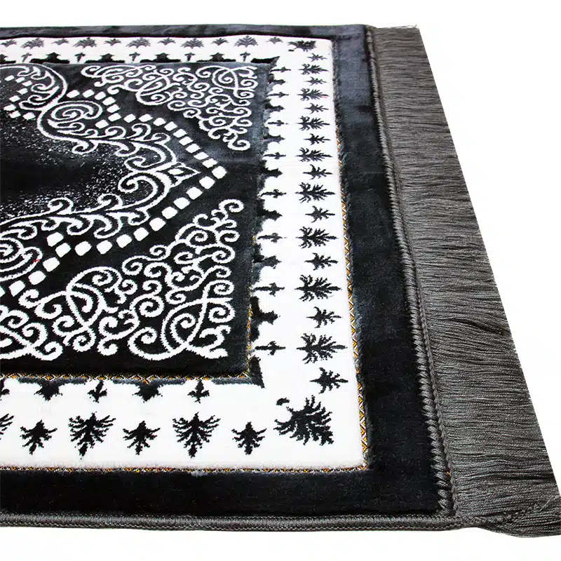 Plus Star Dark Blue and White Pattern Prayer Mat