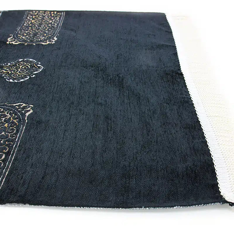 Black Kaaba Design Prayer Mat