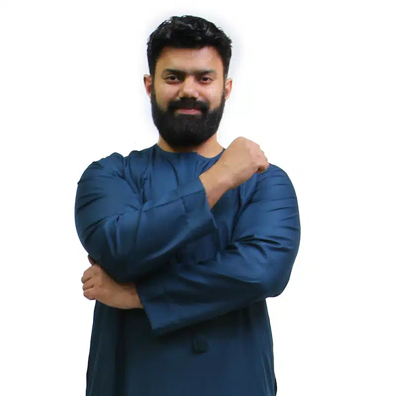 Omani Tassel Navy Thobe