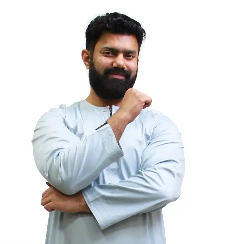 Omani Satin Light Turquoise Thobe 1501-03