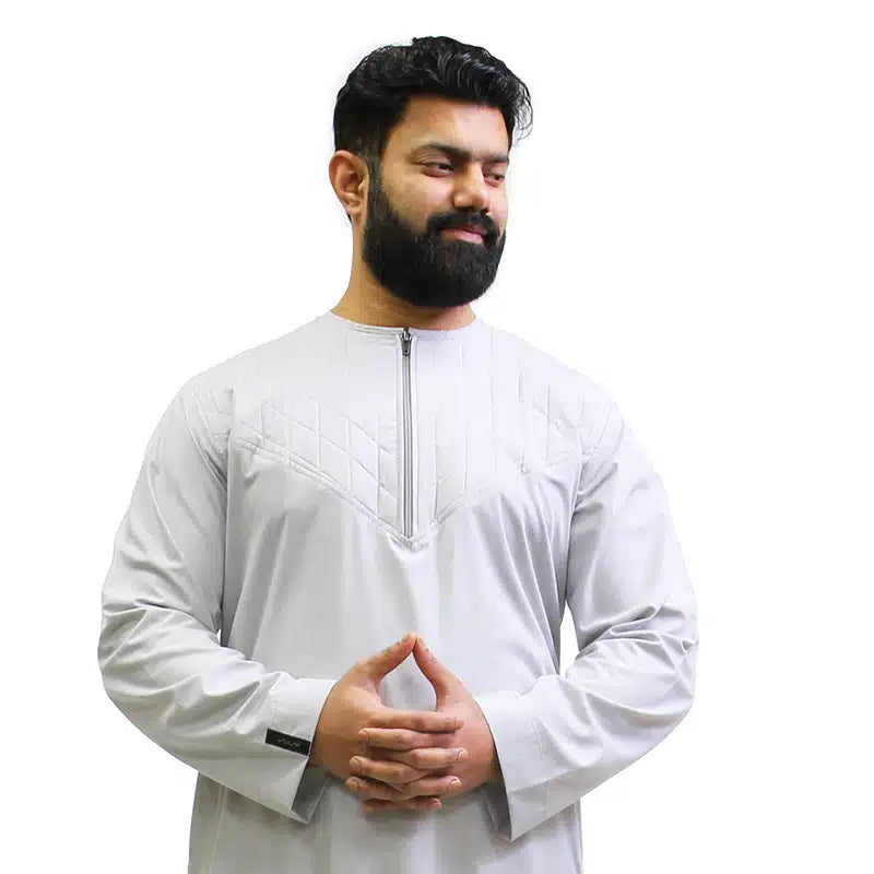 Omani Padded Grey Thobe 1511-17