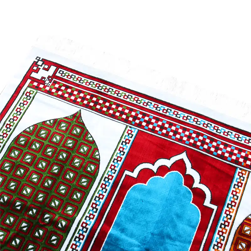 Multi Coloured Five People Muslim Prayer Mat