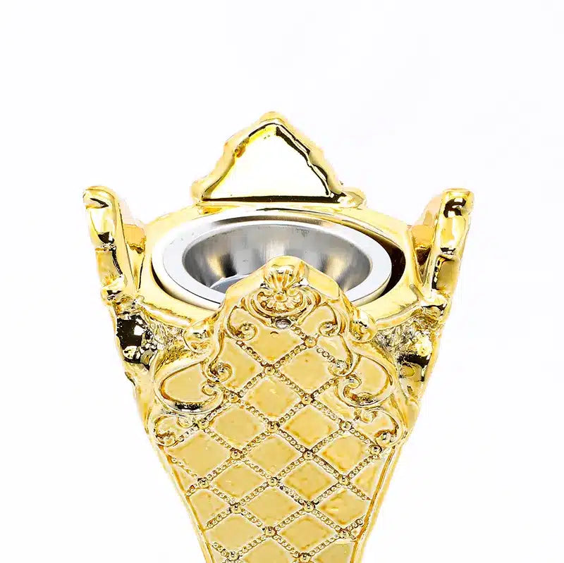 Small Patterned Gold Bukhoor Burner AM00851G