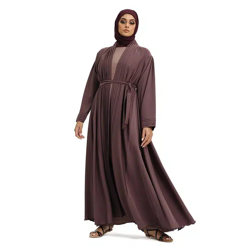 Sumiyyah Belted Mauve Kimono