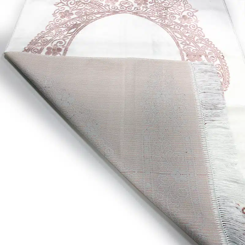 Adel Seccade White And Brown Prayer Mat