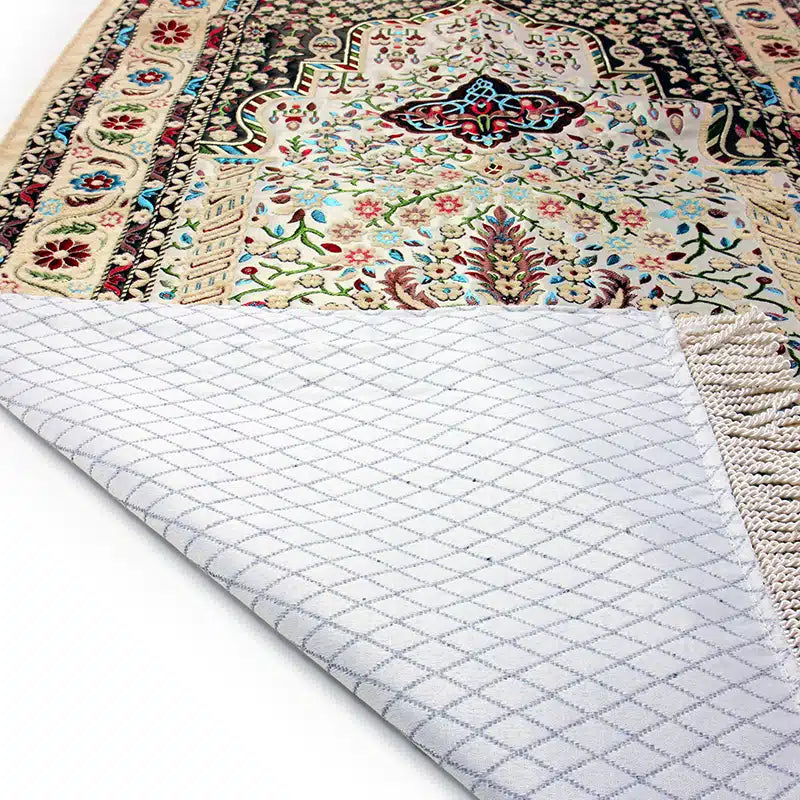 Beige Traditional Design Prayer Mat